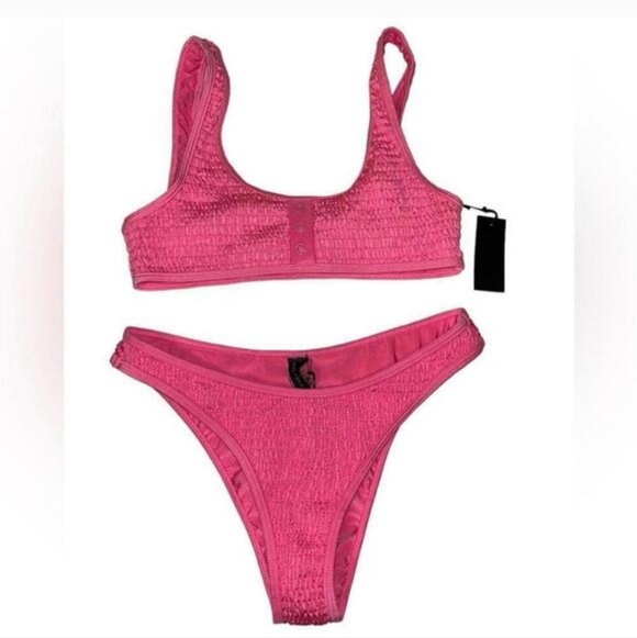 Kendall & Kylie Vibrant Pink Bikini Set